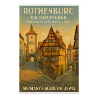 Rothenburg ob der Tauber, Germany Retro Travel
