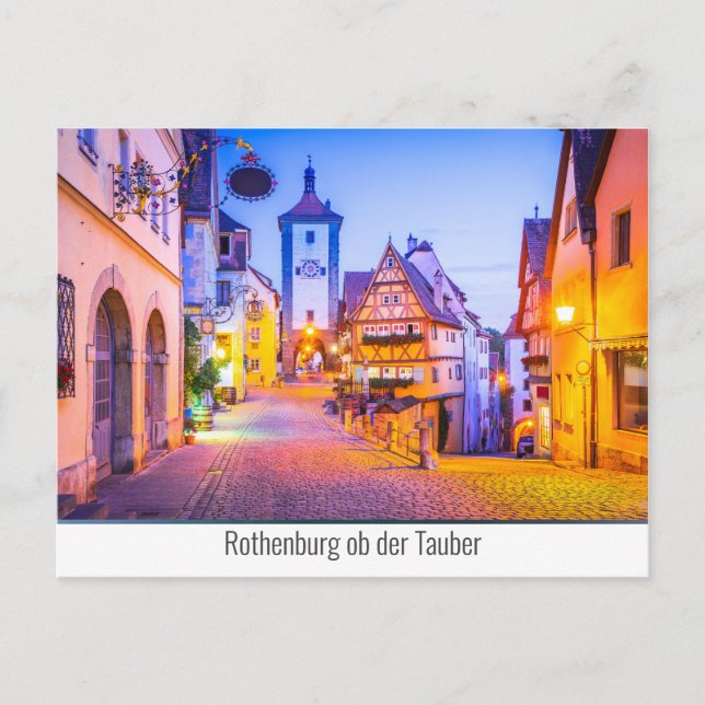 Rothenburg ob der Tauber Holiday Postcard (Front)