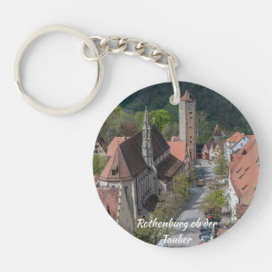 Rothenburg ob der tauber old town from above key ring