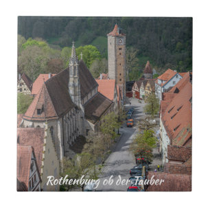 Rothenburg ob der tauber old town from above tile