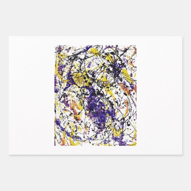 Rothko or Pollock v12 by Unknown Wrapping Paper Sheet (Front)