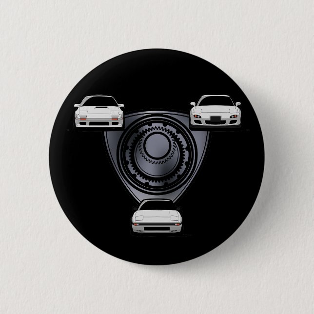Rotor RX7 6 Cm Round Badge (Front)