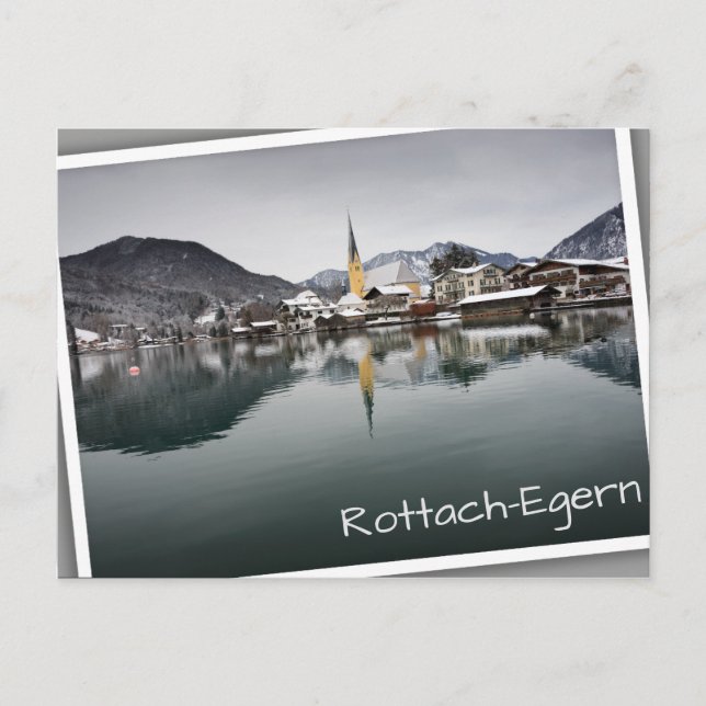 Rottach-Egern at the Tegernsee, Bavaria in winter Postcard (Front)