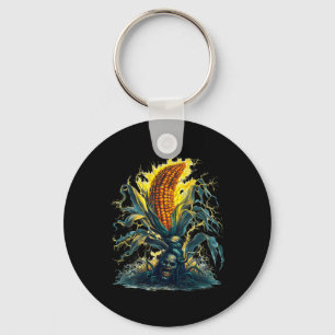 Rotten Corn Maize Ghost Ghoul Harvest Halloween Fu Key Ring