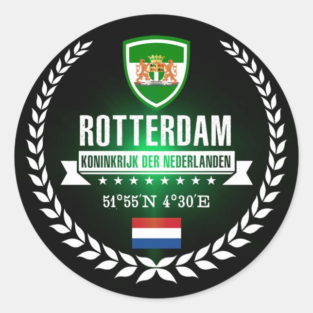 Rotterdam Classic Round Sticker (Front)