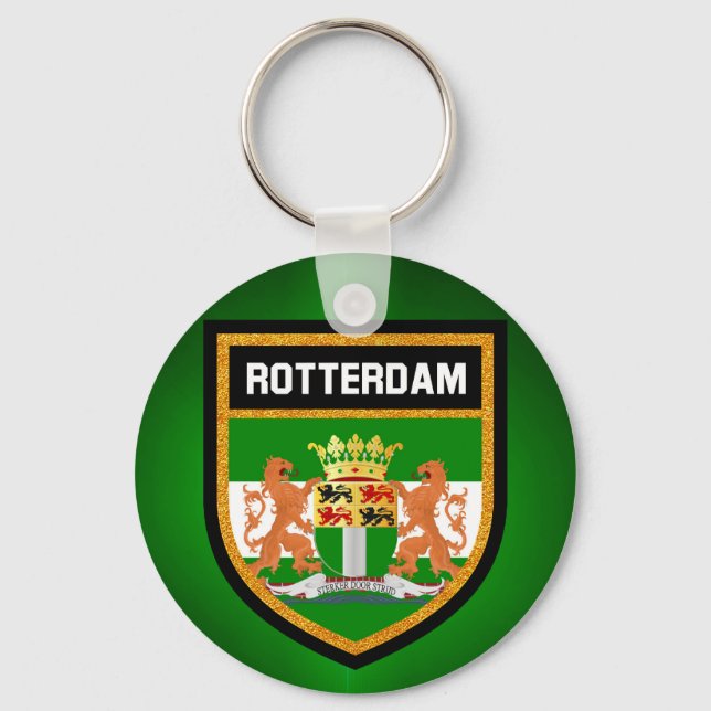 Rotterdam Flag Key Ring (Front)