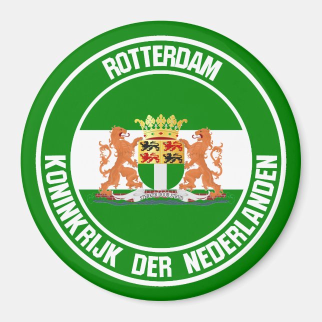 Rotterdam Round Emblem Magnet (Front)