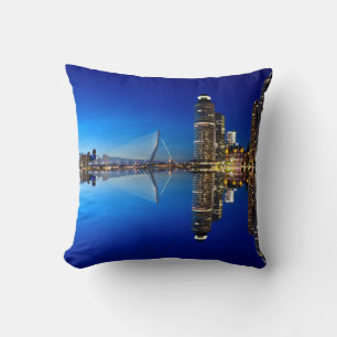 Rotterdam Skyline Cityscape Cushion