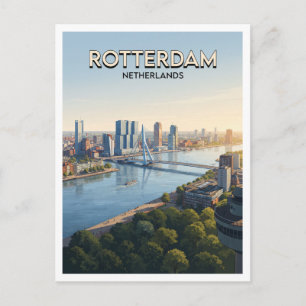 Rotterdam Skyline from the Euromast Netherlands Postcard