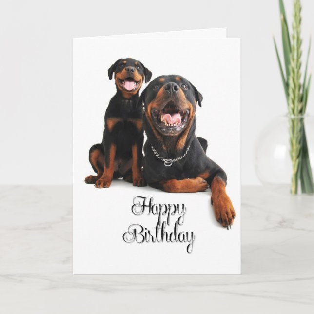 Rottie Birthday Card (Front)