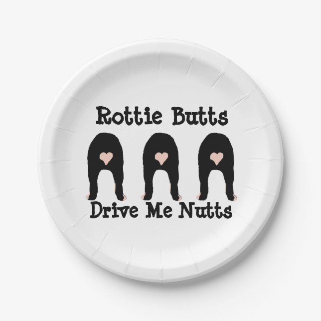 Rottie Butts   Paper Plate (Front)