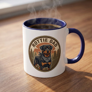 Rottie Dad Coffee Mug Rottweiler Dad Gift