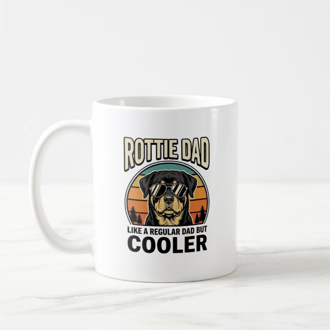 Rottie Dad Like a Regular Dad But Cooler Design_1 Coffee Mug (Left)