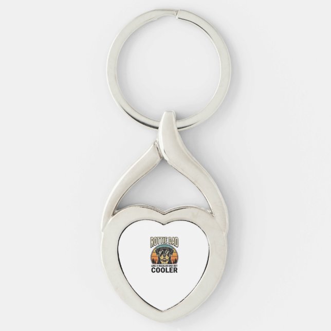 Rottie Dad Like a Regular Dad But Cooler Design_1 Key Ring (Front)