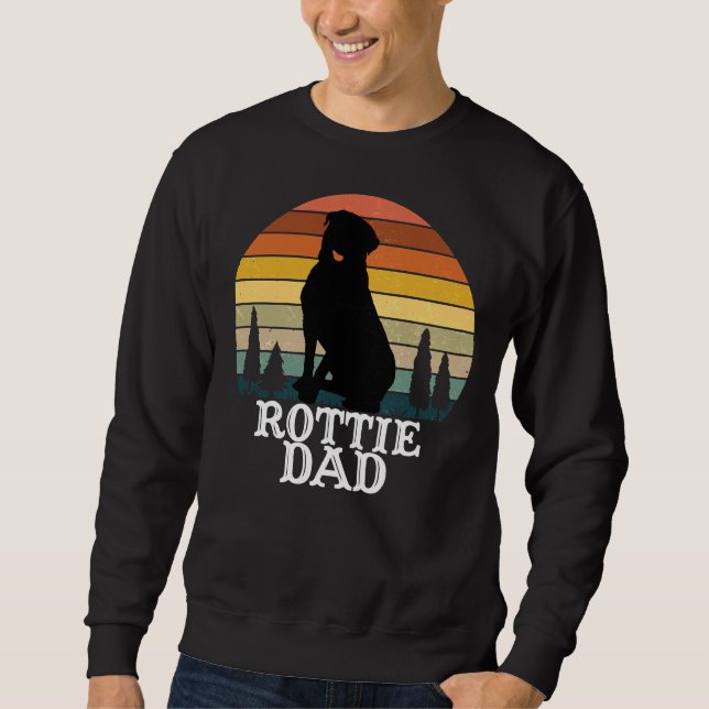 Rottie Dad Retro Vintage Sweatshirt (Front)
