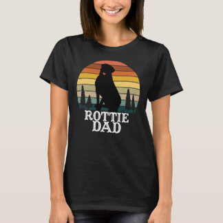 Rottie Dad Retro Vintage T-Shirt