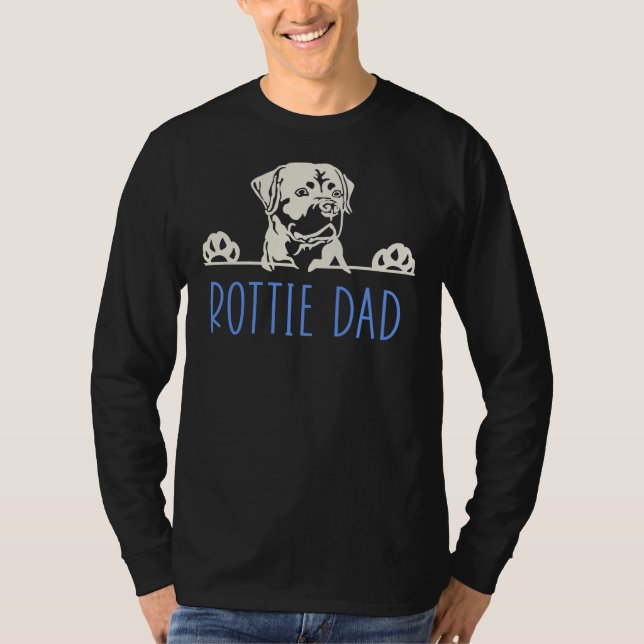 Rottie Dad With Rottweiler Dog 35 T-Shirt (Front)