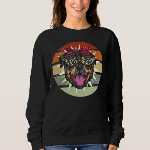 Rottie Mum Rockabilly Rottweiler Dog Vintage Retro Sweatshirt