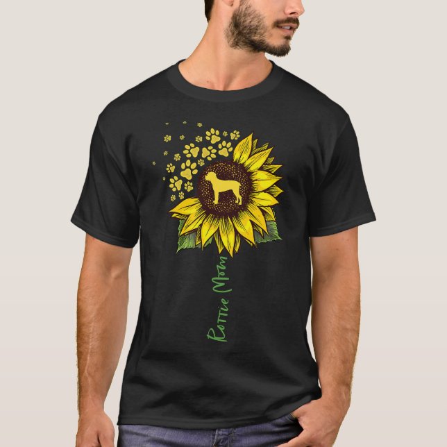 Rottie Mum Sunflower Rottweiler Dog Mum Mama 15 T-Shirt (Front)