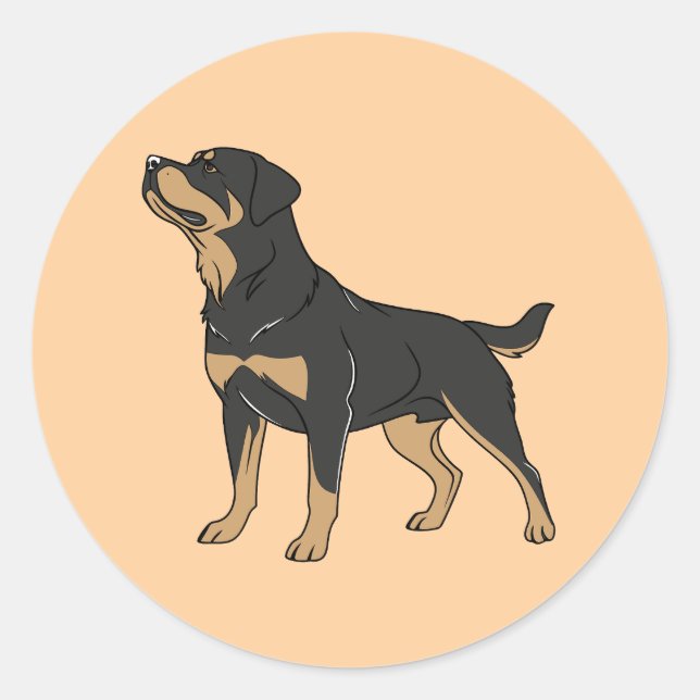 Rottie Power: Bold Rottweiler Dog Sticker for True (Front)