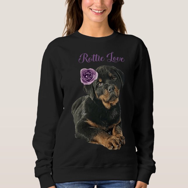 Rottie Rose Premium Scoop Sweatshirt (Front)
