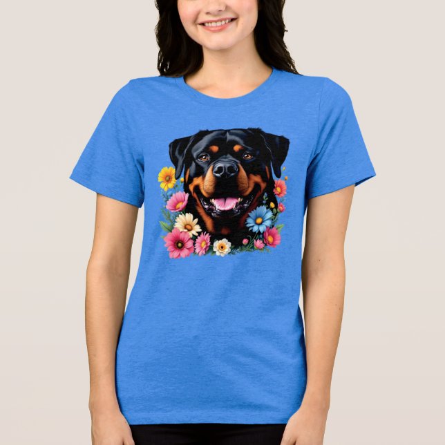Rottie Rottweiler Tri-Blend Shirt (Front)