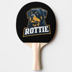Rottie – Starkes Rottweiler Portrait Ping Pong Paddle