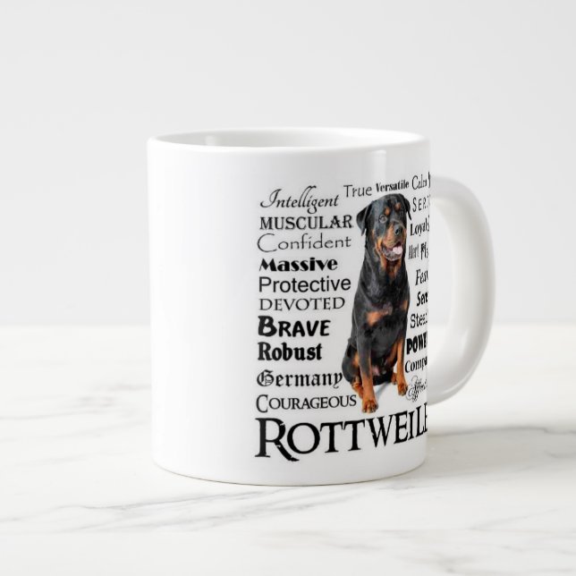 Rottie Traits Jumbo Mug (Front Right)