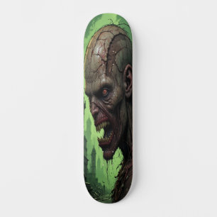 Rotting Zombie Face - Horror Skateboard