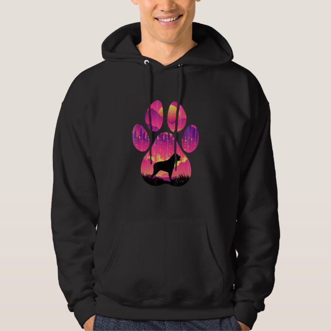 Rottle Paw Mom Dad Dog  Women Men Hoodie (Front)