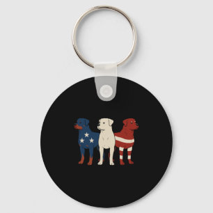Rottweiler 4th of July Dog Lover Men USA Flag Key Ring