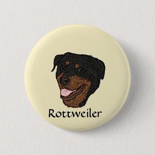 Rottweiler 6 Cm Round Badge