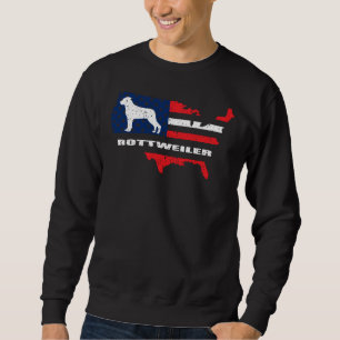 Rottweiler American Flag 2 Sweatshirt