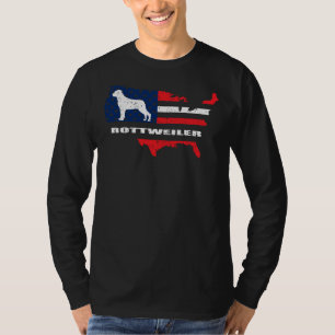 Rottweiler American Flag 2 T-Shirt
