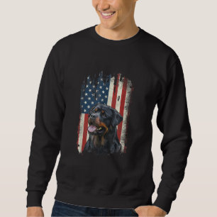 rottweiler american flag  usa patriotic dog lover sweatshirt