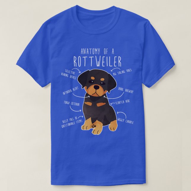 Rottweiler Anatomy 1 T-Shirt (Design Front)