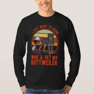 Rottweiler And Wine Rotti Rottweiler 1 T-Shirt