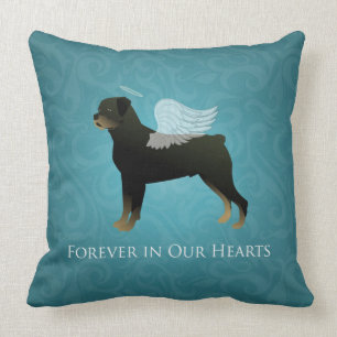 Rottweiler Angel - Pet Memorial Design Cushion