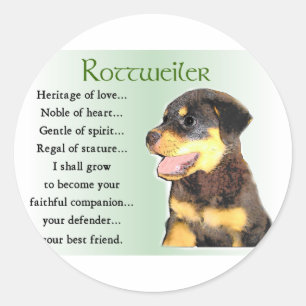 Rottweiler Art Gifts Classic Round Sticker