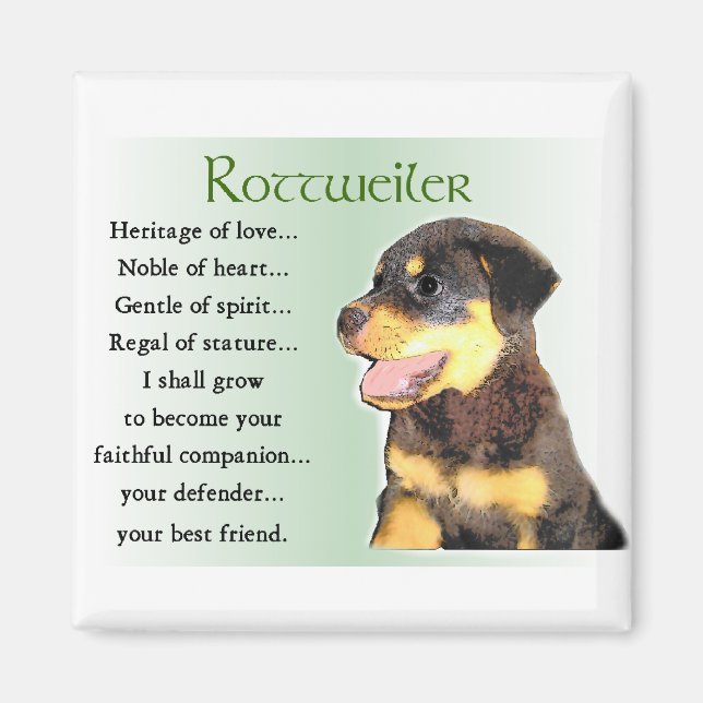 Rottweiler Art Gifts Magnet (Front)