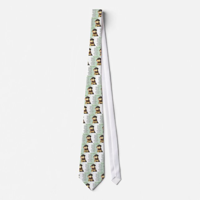 Rottweiler Art Gifts Tie (Front)