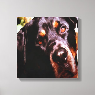 Rottweiler Artistic Pet Portait Canvas Print