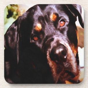 Rottweiler Artistic Pet Portait Coaster