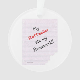 Rottweiler ate my homework Acrylic Ornament