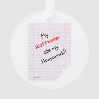 Rottweiler ate my homework Acrylic Ornament