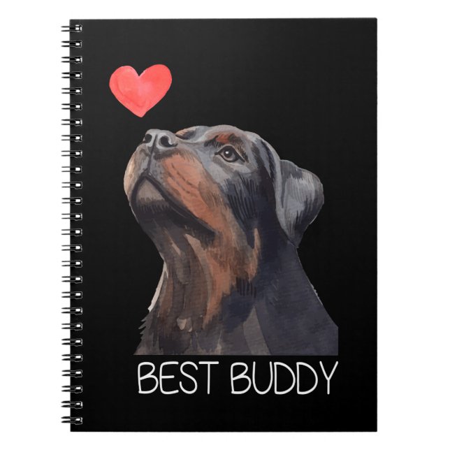 Rottweiler Best Buddy Dog Heart Notebook (Front)