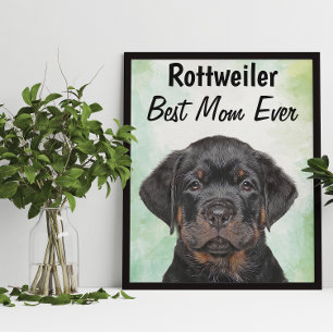 Rottweiler Best Mum Poster