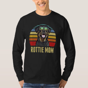 Rottweiler Best Rottie Dog Mum Ever Retro Sunset B T-Shirt