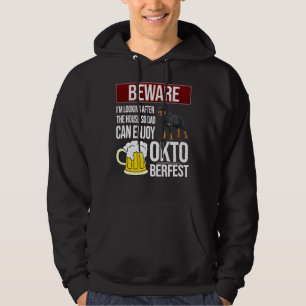 Rottweiler Beware I M Looking After The House So D Hoodie