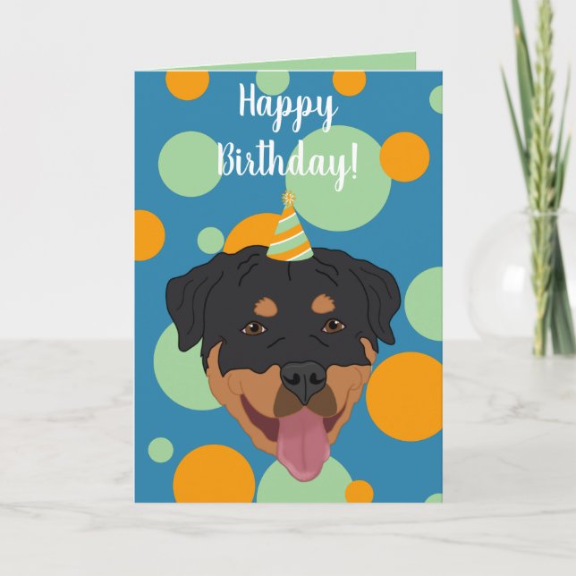 Rottweiler Birthday  Card (Front)